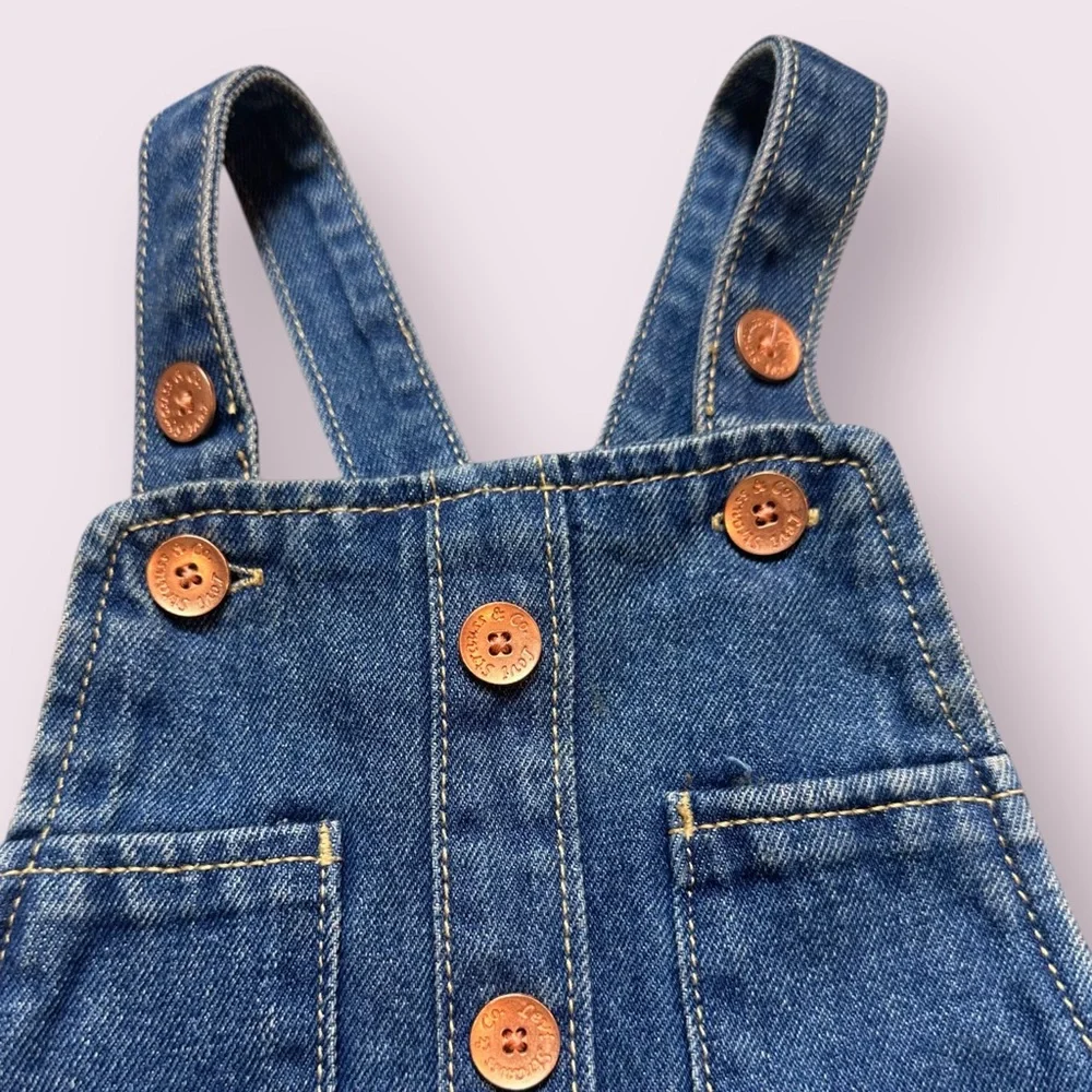 Toddler Levi’s Denim Overall Dress with Button Front Size 2T - Picture 6 of 8